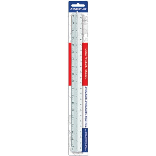 Staedtler  Triangular Scales, For Architects, Plastic, 12", White