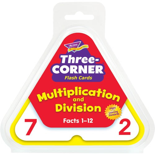 Trend Enterprises  Flash Cards,Multiplictn/Division, 3-corner, 46 pcs,Multi