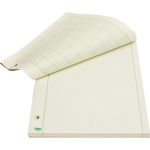 Tops  Engineering Comp Pads, 3HP,200 Shts, 8-1/2"x11", GN