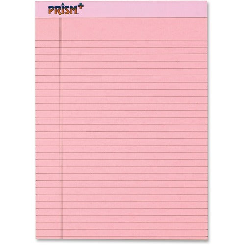 Tops  Notepad,Wide Ruled,50 Sheets,8-1/2"x11-3/4",12/PK,Pink