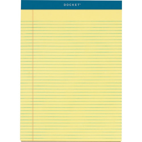 Tops  Notepads,Narrow Ruled,100 Shts,8-1/2"x11-3/4",6/PK,Canary