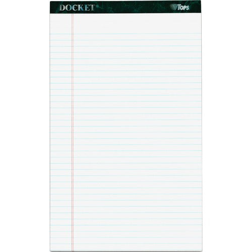 Tops  Notepads,Wide Ruled,50 Sheets,8-1/2"x14",12/PK,White