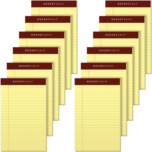 Tops  Notepad,Jr. Legal Ruled,50 Sheets,5"x8",12/PK,Canary
