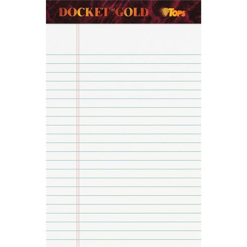Tops  Notepad,Jr. Legal Ruled,20lb, 50 Sheets,5"x8",12/PK,White