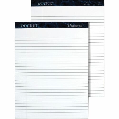 Tops  Notepad, Wide Rule, 24lb., 50 Shts, 8-1/2"x11-3/4", 2/BX, WE
