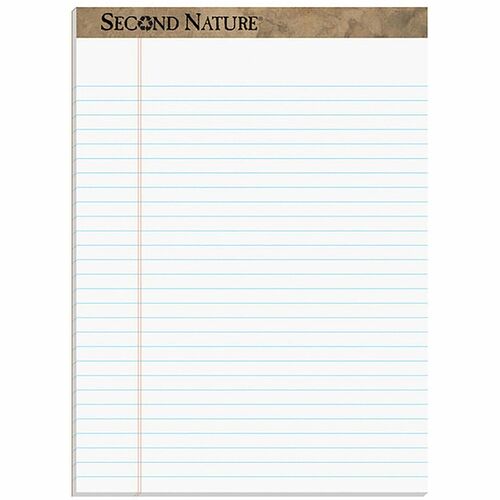 Tops  Pads,Writing,Legal Rule,Perf,15 lb,8-1/2"x11-3/4",White
