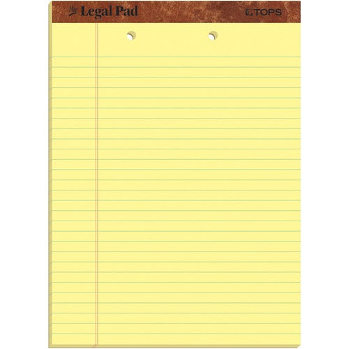 Tops  Legal Pads,Top2HP,Wide Rule,50 Sht,8-1/2"x11-3/4",CA