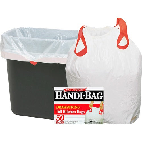 Webster  Drawstring Trash Bags, 13 Gal., .69mil, 24"x27", 50/BX, WE