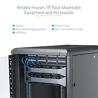 StarTech.com RK1236BKF rack cabinet 12U Freestanding rack Black