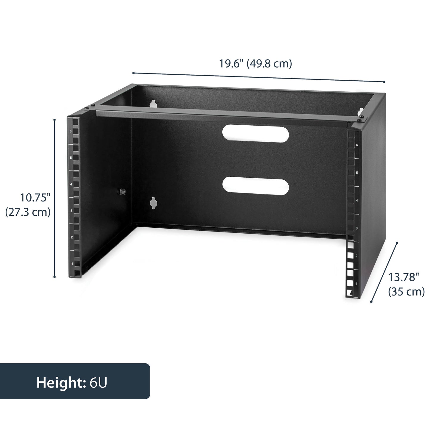 StarTech.com WALLMOUNT6 rack cabinet 6U Wall mounted rack Black