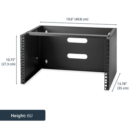 StarTech.com WALLMOUNT6 rack cabinet 6U Wall mounted rack Black