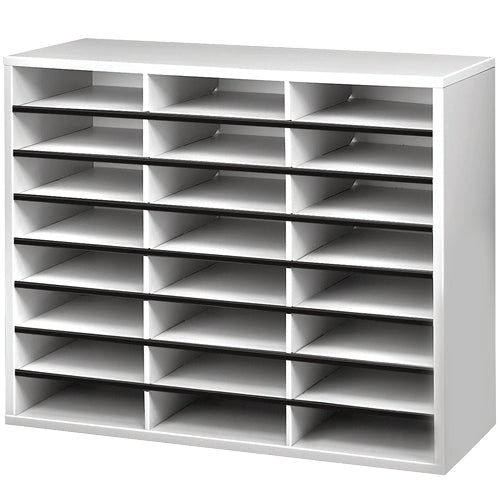Fellowes 25041 literature rack 24 shelves Gray, White