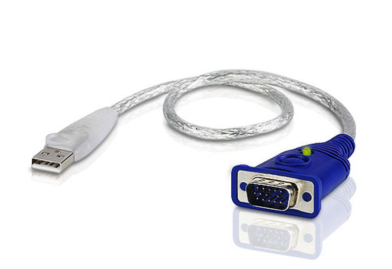 ATEN 2A-130G video cable adapter 13.8" (0.35 m) USB Type-A VGA (D-Sub) Blue, Silver