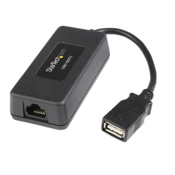 StarTech.com USB110EXT2 network extender Network transmitter & receiver Black