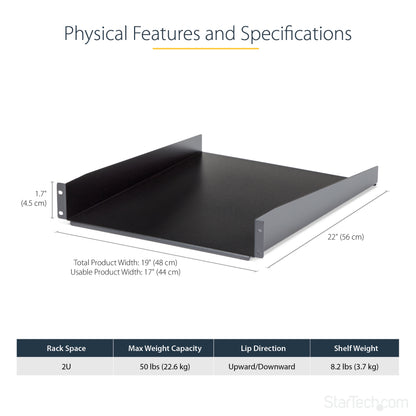 StarTech.com CABSHELF22 rack accessory Shelf