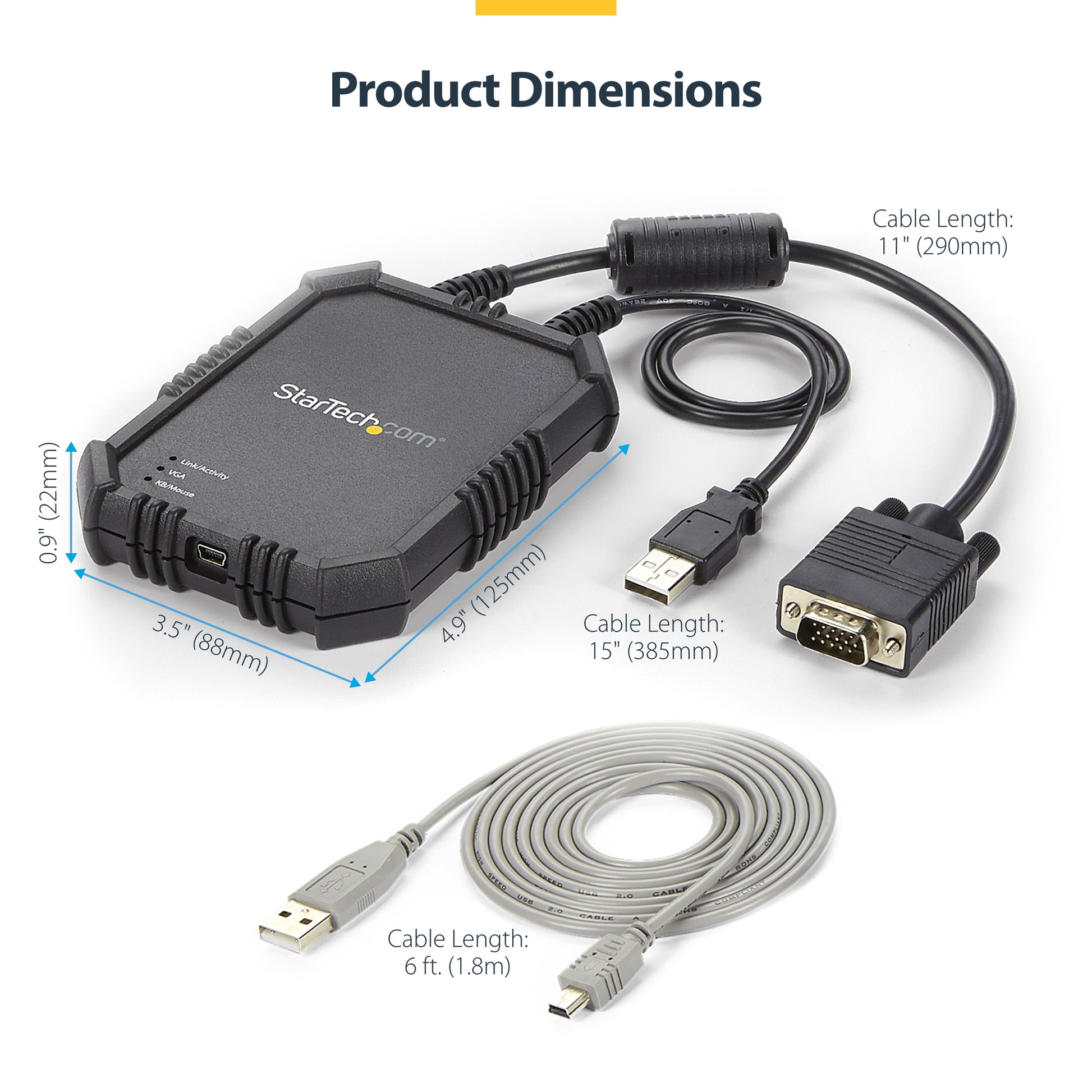 StarTech.com NOTECONS02X KVM switch Black