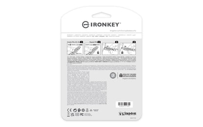 Kingston Technology IronKey Keypad 200 USB flash drive 256 GB USB Type-A 3.2 Gen 1 (3.1 Gen 1) Blue