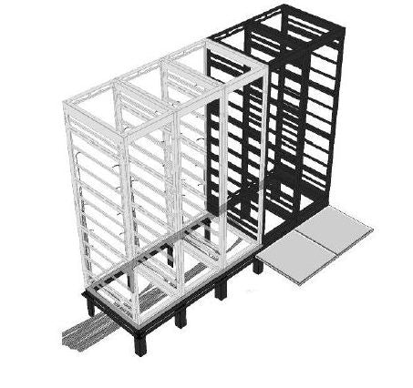 Middle Atlantic Products Raised Floor Support Angles 3 Bay for MRK 42"