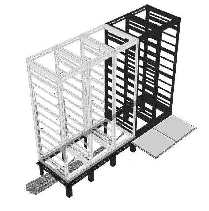 Middle Atlantic Products Raised Floor Support Angles 1 Bay for WRK 27"/32"