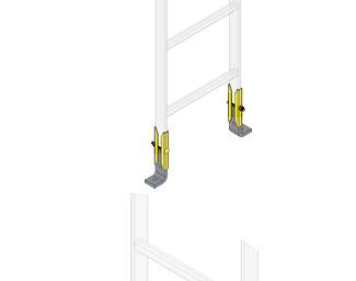 Middle Atlantic Products Ladder End Support Hardware 1 pair