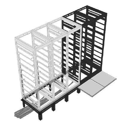 Middle Atlantic Products RIB Series Riser Bases 1 bay Freestanding rack Black