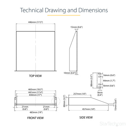 StarTech.com CABSHELFHD rack accessory Shelf