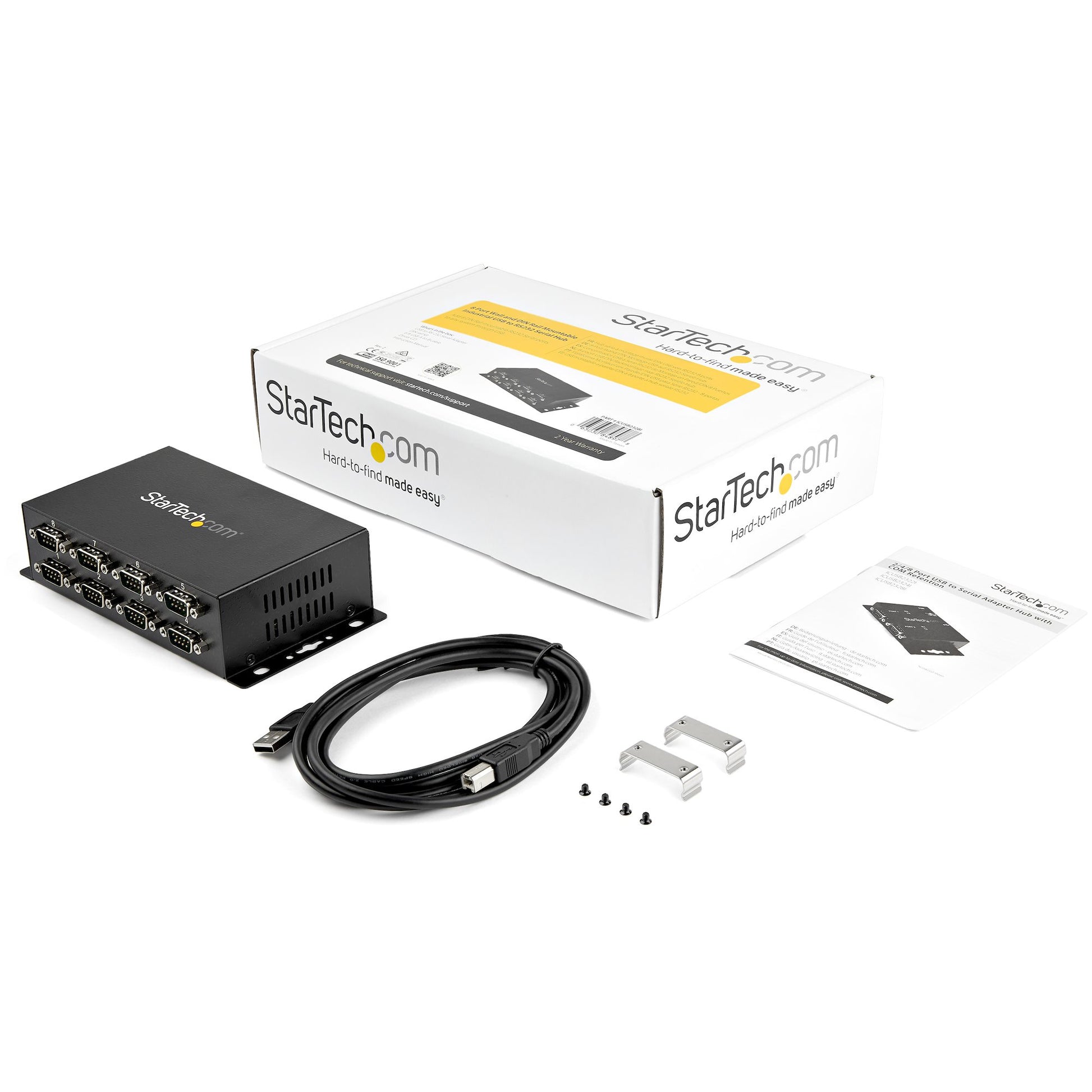 StarTech.com ICUSB2328I interface hub USB 2.0 Type-B Black