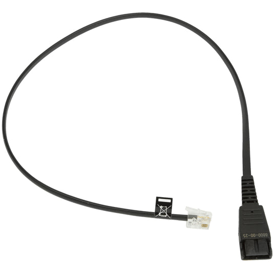 Jabra 8800-00-25 telephone cable 19.7" (0.5 m) Black