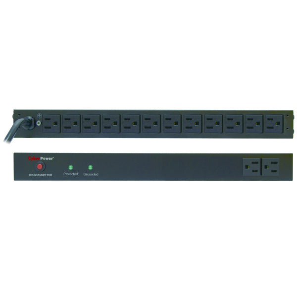 CyberPower RKBS15S2F12R surge protector Black 14 AC outlet(s) 120 V 179.9" (4.57 m)