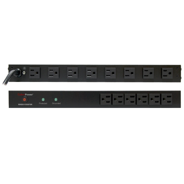 CyberPower RKBS15S6F8R surge protector Black 14 AC outlet(s) 120 V 179.9" (4.57 m)
