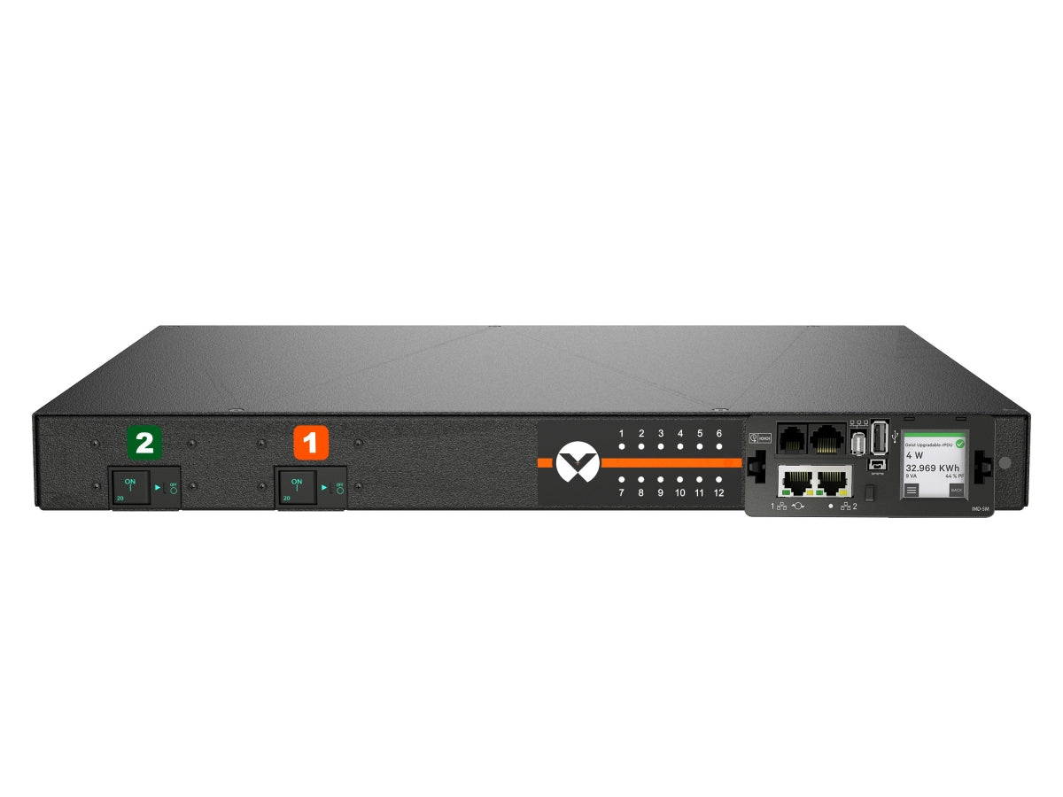 Vertiv Geist MNR5M1R6-12S203-3TL5A0H10-S power distribution unit (PDU) 12 AC outlet(s) 0U Black
