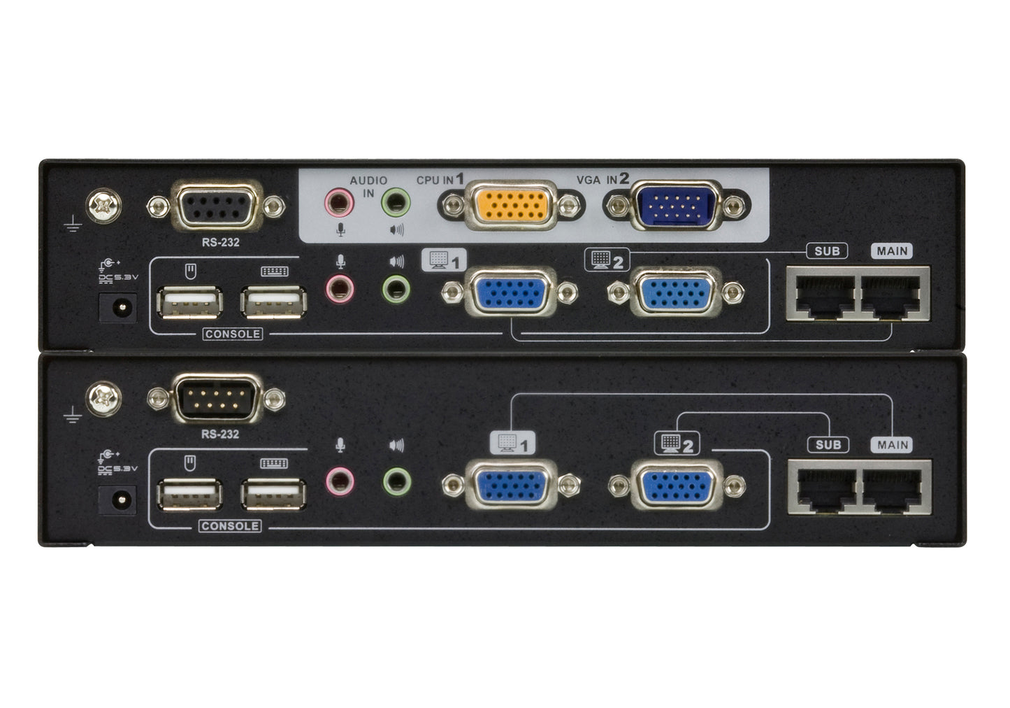 ATEN CE775 AV extender AV transmitter & receiver Black