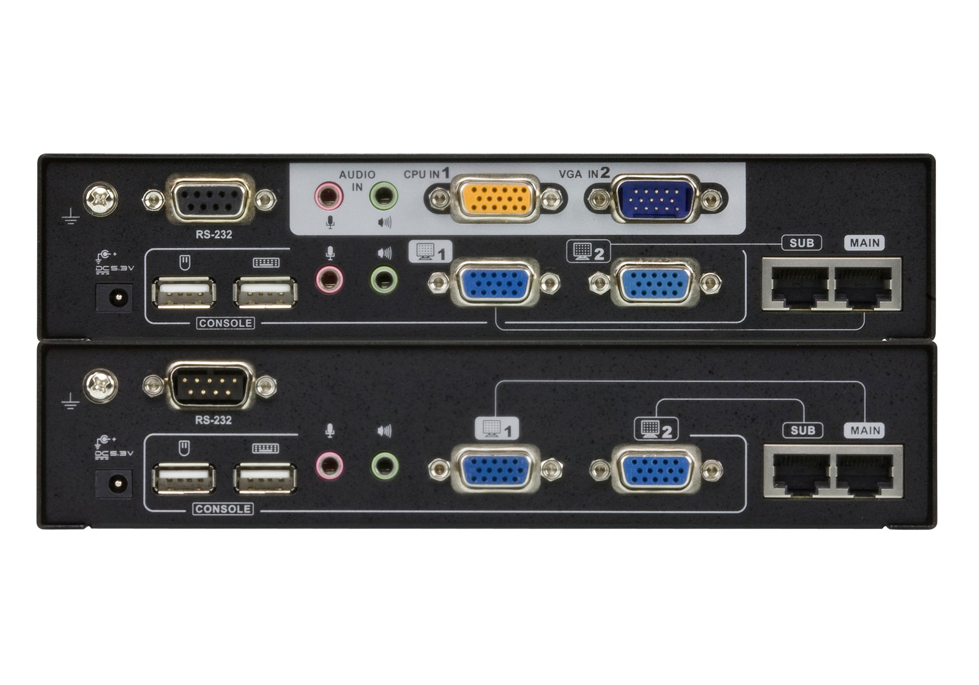 ATEN CE775 AV extender AV transmitter & receiver Black