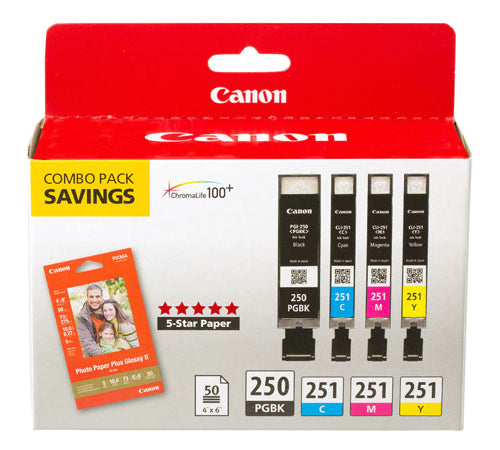 Canon PGI-250/CLI-251 ink cartridge 4 pc(s) Original Photo cyan, Photo magenta, Black, Photo yellow