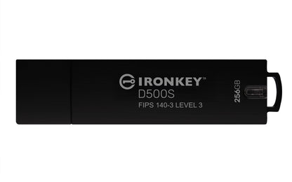 Kingston Technology IronKey D500S USB flash drive 256 GB USB Type-A 3.2 Gen 1 (3.1 Gen 1) Black