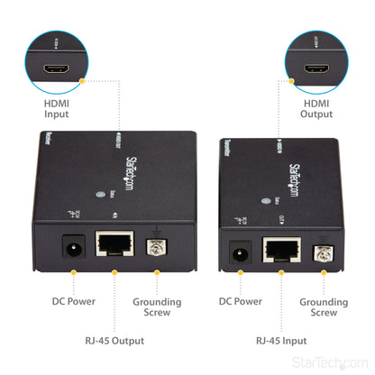 StarTech.com ST121HDBTE AV extender AV transmitter & receiver Black