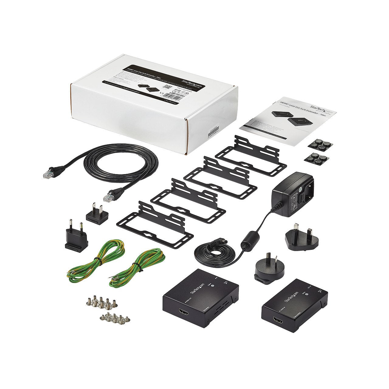 StarTech.com ST121HDBTE AV extender AV transmitter & receiver Black