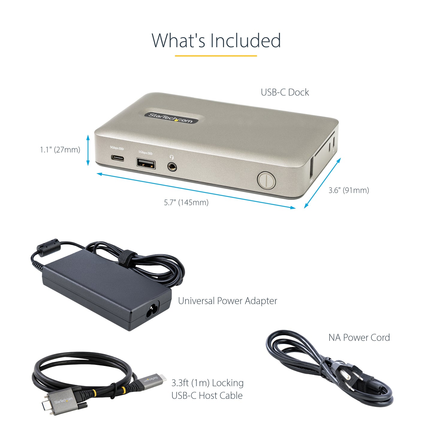 StarTech.com DKM30CHDPD laptop dock/port replicator Wired USB 3.2 Gen 1 (3.1 Gen 1) Type-C Gray