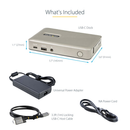StarTech.com DKM30CHDPD laptop dock/port replicator Wired USB 3.2 Gen 1 (3.1 Gen 1) Type-C Gray