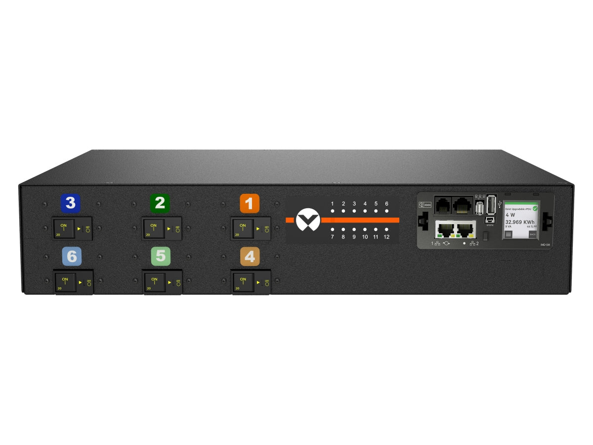Vertiv Geist MNS5MDR6-12CF18-6PS15D0H10-S power distribution unit (PDU) 12 AC outlet(s) 0U Black
