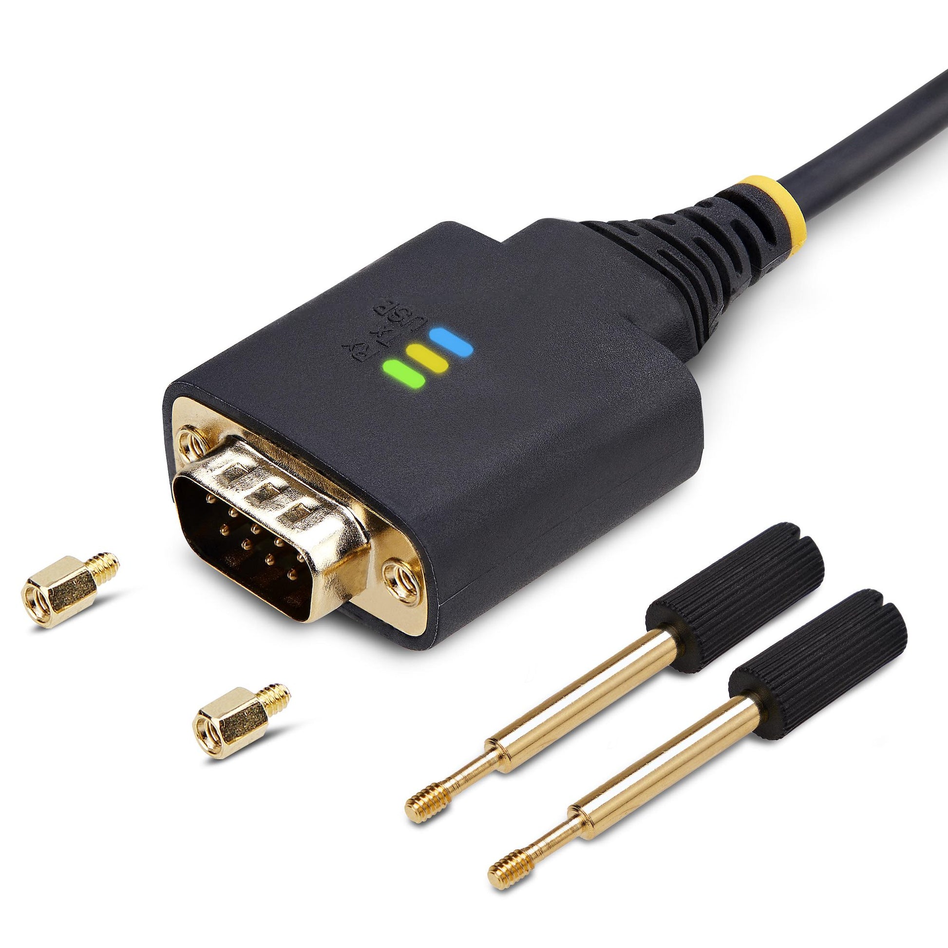 StarTech.com 1P1FFC-USB-SERIAL serial cable Black 11.8" (0.3 m) USB Type-A DB-9