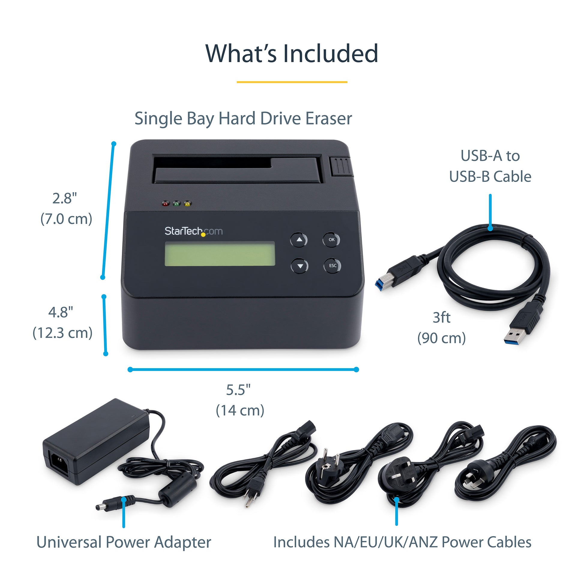 StarTech.com SDOCK1EU3P2 media duplicator HDD/SSD duplicator Black 1 copies