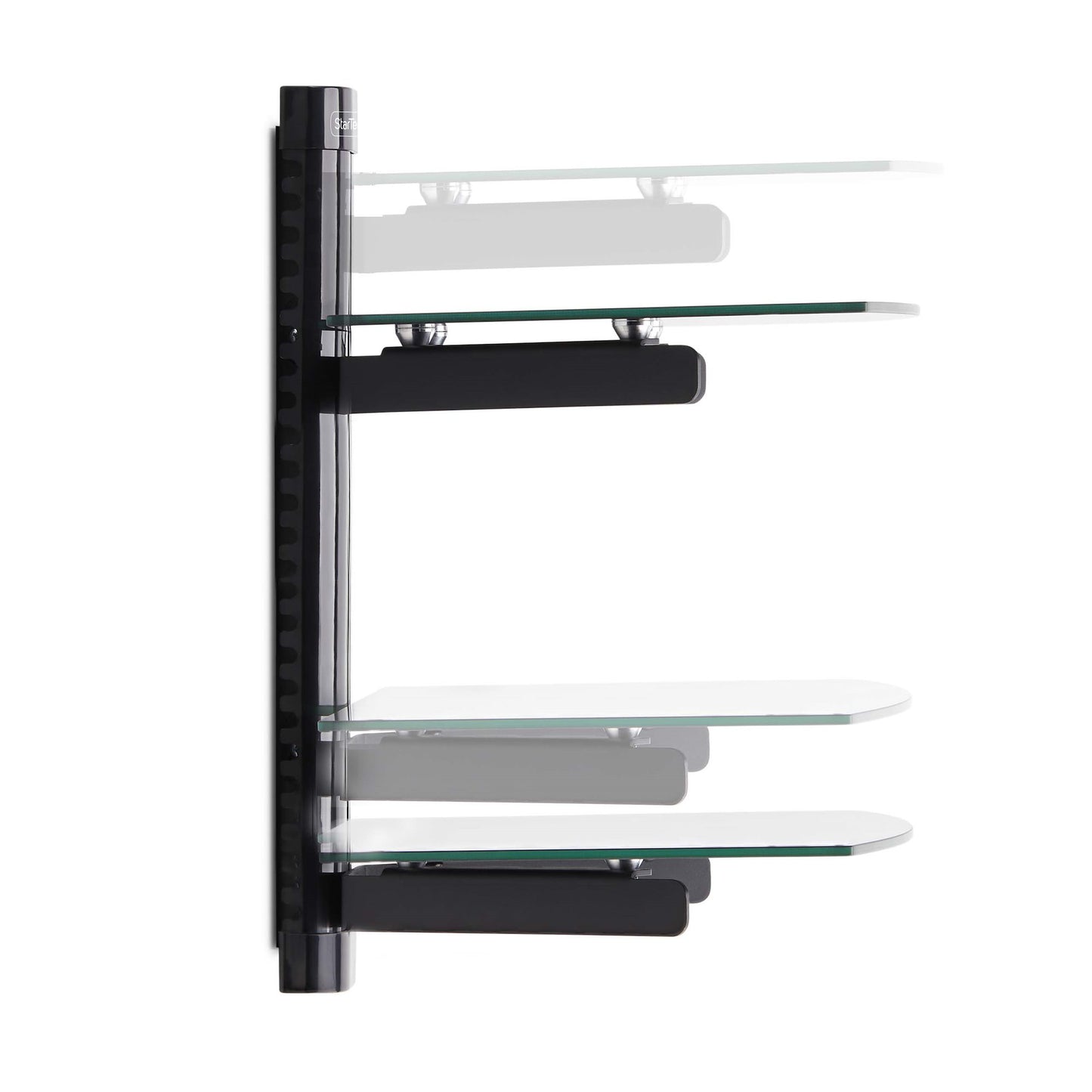 StarTech.com 2B-WALL-MOUNT-SHELF AV equipment shelf Black Glass