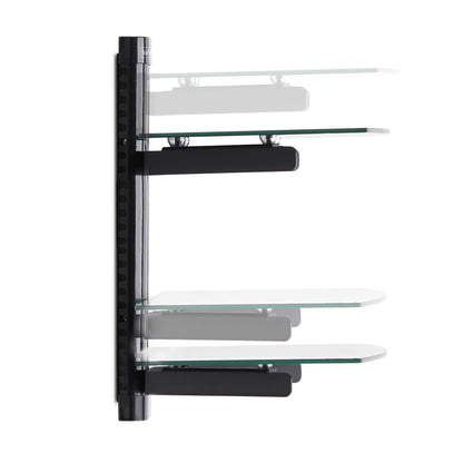 StarTech.com 2B-WALL-MOUNT-SHELF AV equipment shelf Black Glass