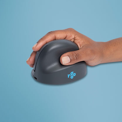 R-Go Tools Vertical mouse R-Go HE Basic, medium (hand size ? 185 mm), right-handed, Bluetooth, grey