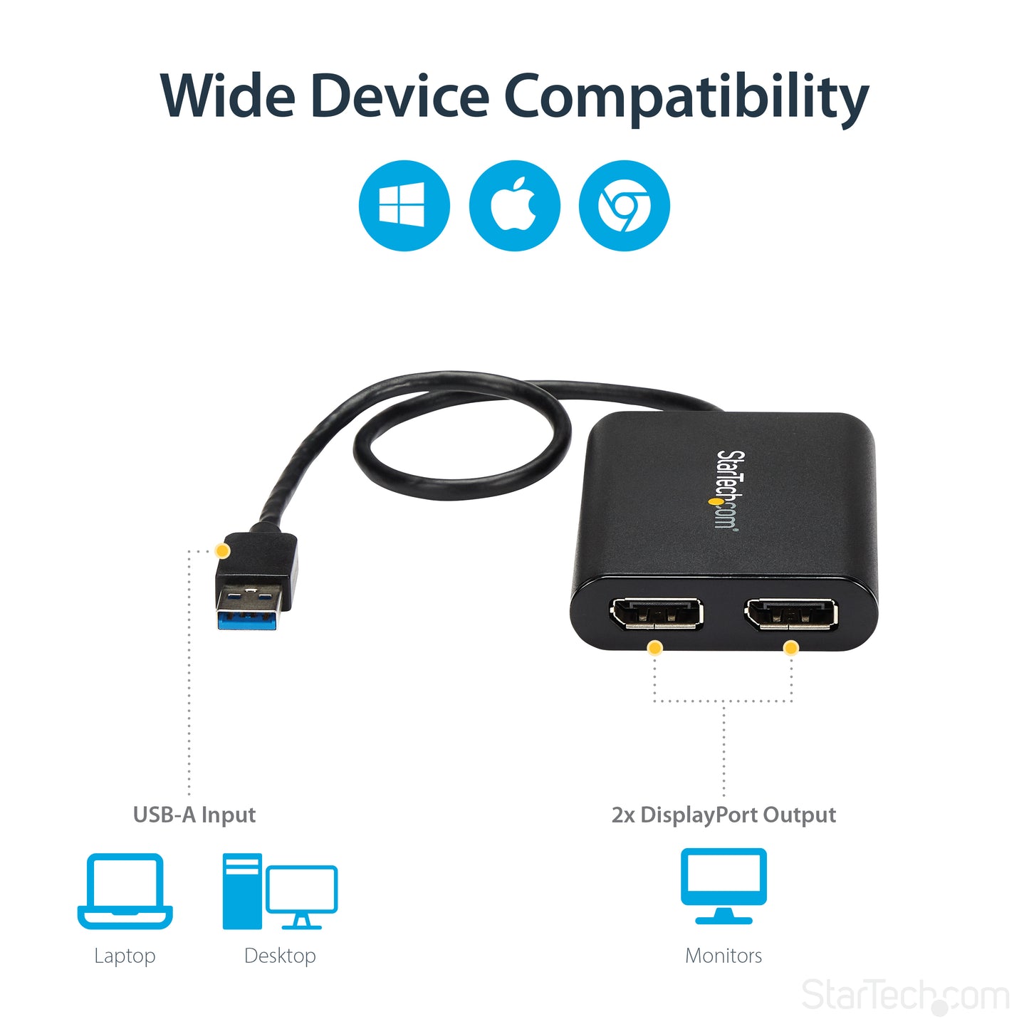 StarTech.com USB32DP24K60 USB graphics adapter 4096 x 2160 pixels Black
