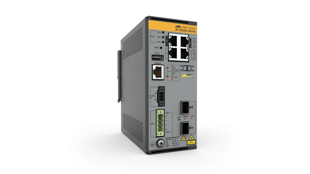 Allied Telesis AT-IE220-6GHX-980 network switch Managed L2 Gigabit Ethernet (10/100/1000) Power over Ethernet (PoE) Gray