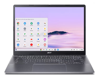Acer Chromebook Plus 514 CBE574-1T-R8T7 AMD Ryzen™ 3 7320C 14" Touchscreen 8 GB LPDDR5x-SDRAM 256 GB SSD Wi-Fi 6E (802.11ax) ChromeOS Gray