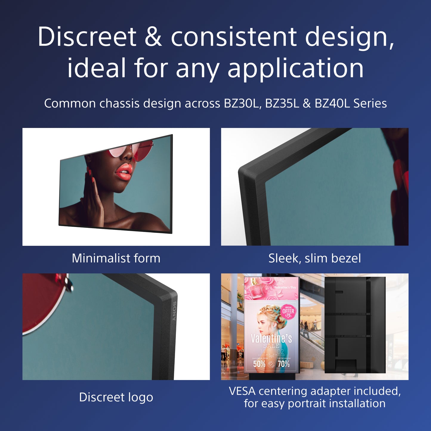 Sony FW-85BZ40L signage display Digital signage flat panel 85" LCD Wi-Fi 650 cd/m² 4K Ultra HD Black Android 24/7