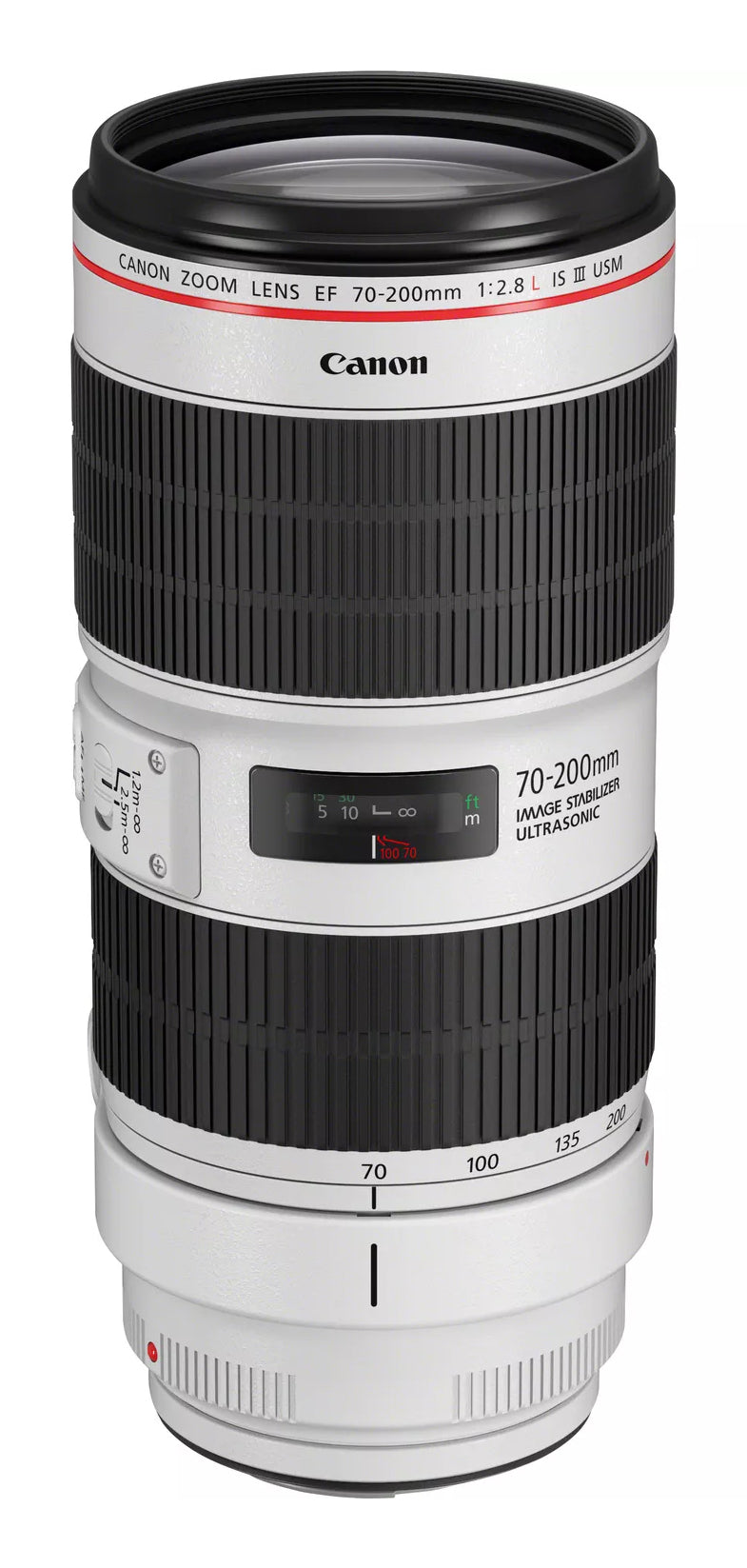 Canon EF 70-200mm f/2.8L IS III USM SLR Telephoto zoom lens Black, White